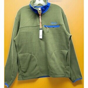 Alpine Designs Men's Large Lush Olive Polar Fleece 1/4 Zip NWT Excellent Cr60